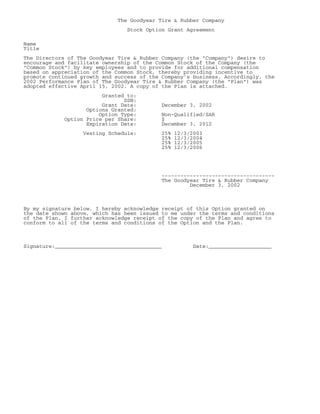 goodyear 10K Reports 2001