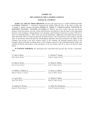 goodyear 10K Reports 2001