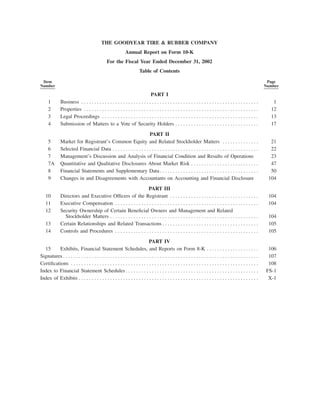 goodyear 10K Reports 2001