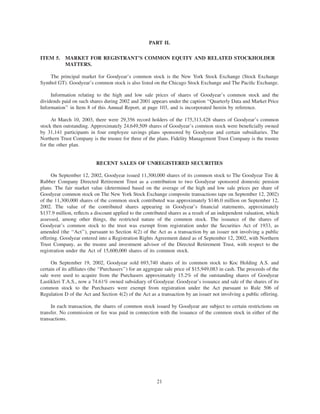 goodyear 10K Reports 2001