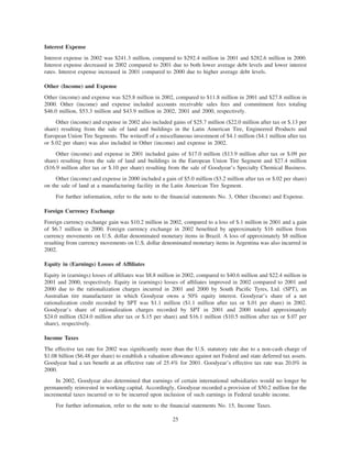 goodyear 10K Reports 2001