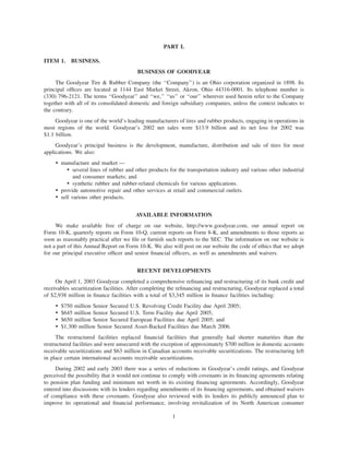 goodyear 10K Reports 2001