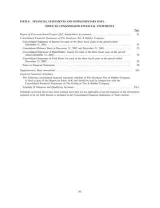 goodyear 10K Reports 2001