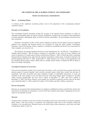 goodyear 10K Reports 2001