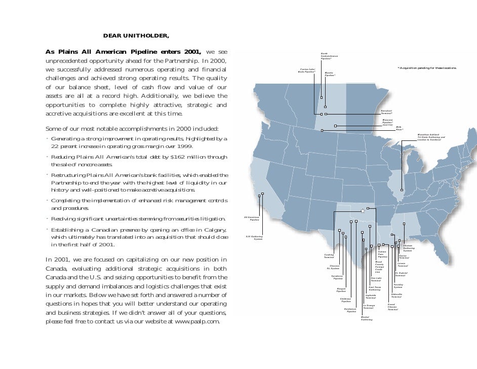 Plains All American Pipeline Annual Reports 2000 Plains all american pipeline annual reports 2000
