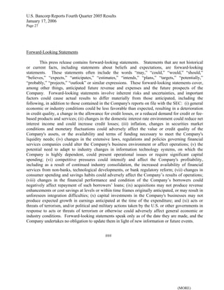  u.s.bancorp 4Q 2005 Earnings Release - pdf version
