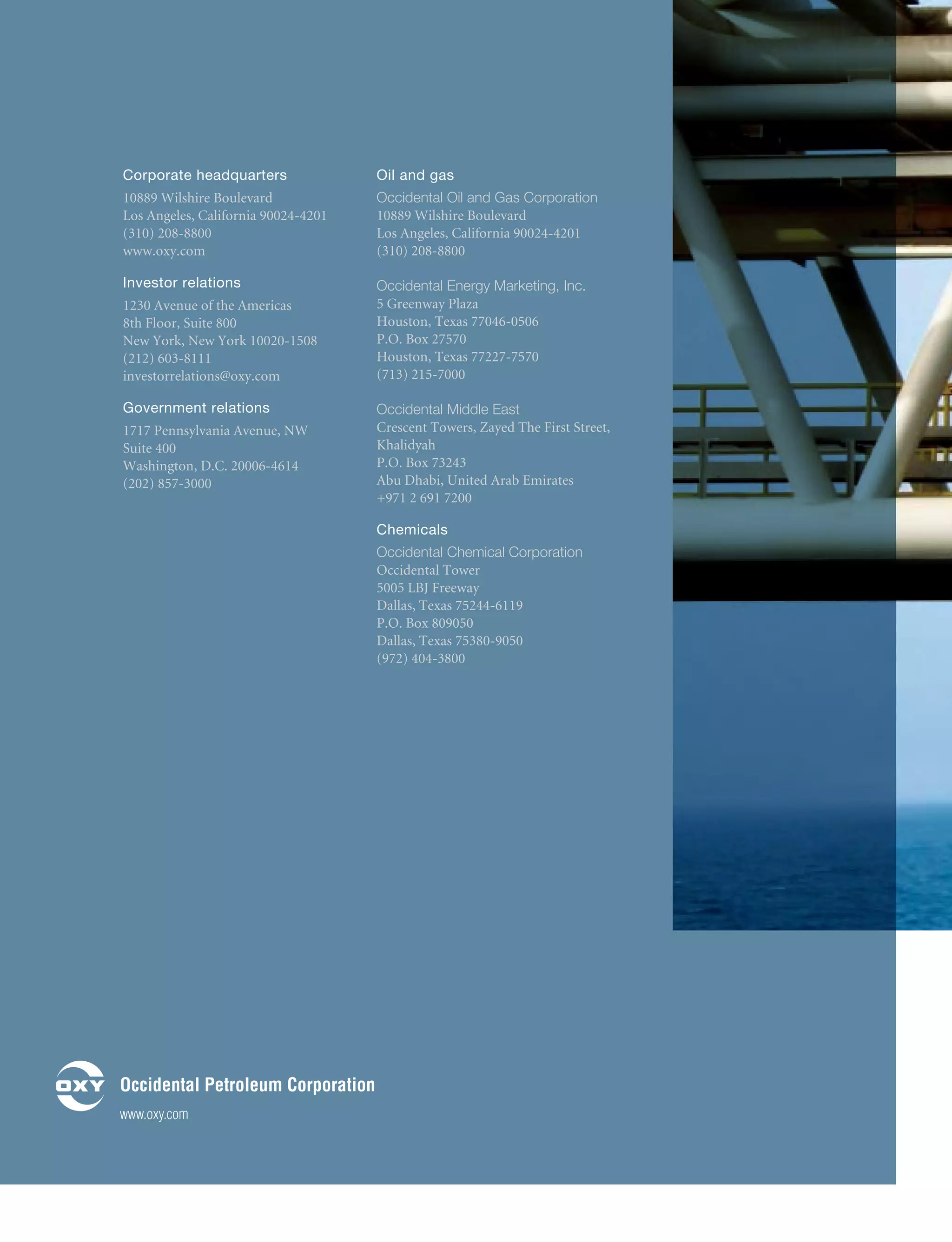 occidental petroleum 2007 Annual Report | PDF