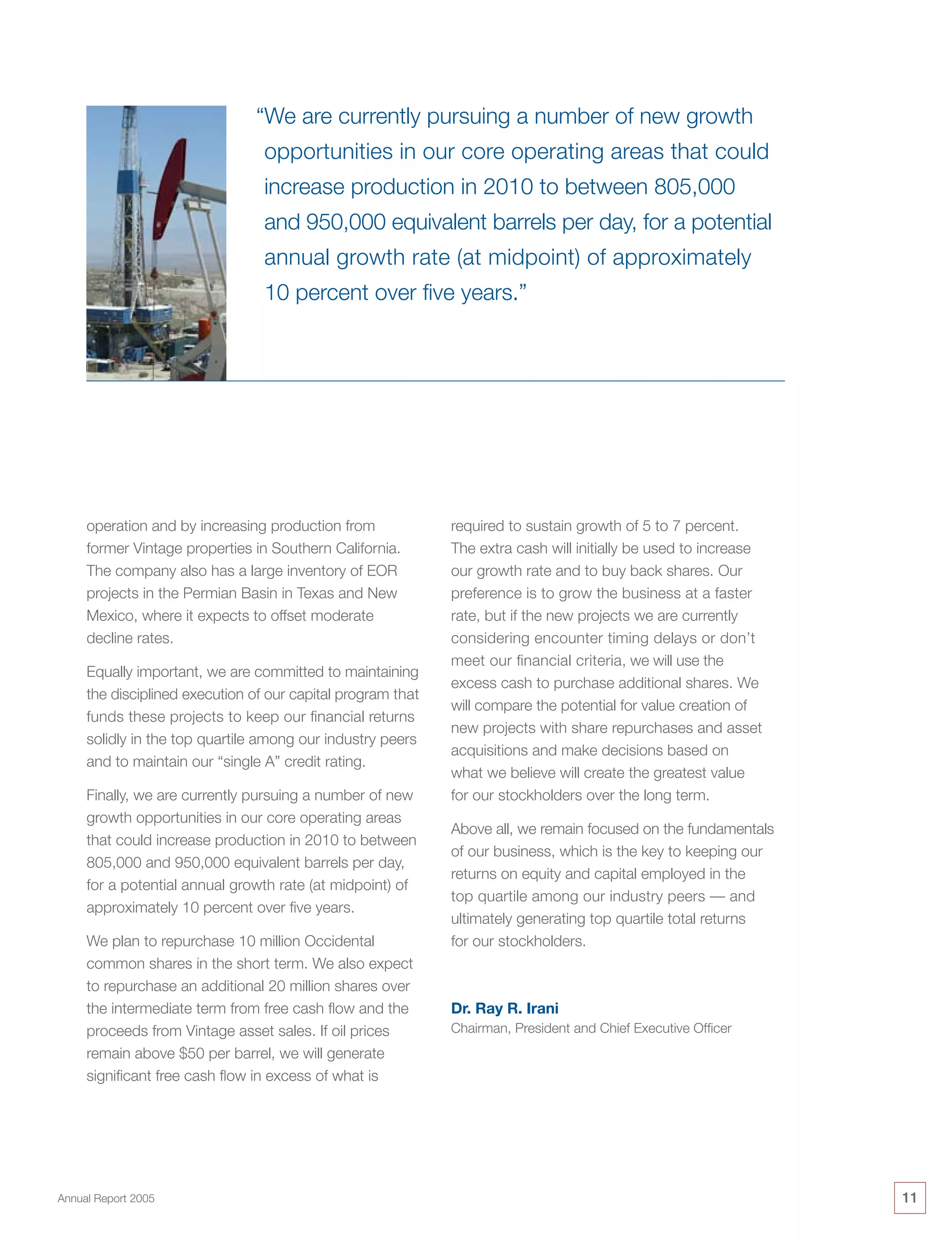 occidental petroleum 2005 Annual Report