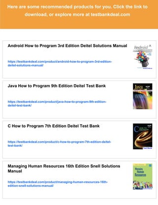 Android How to Program 3rd Edition Deitel Test Bank | PDF