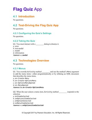 Android How to Program 3rd Edition Deitel Test Bank | PDF