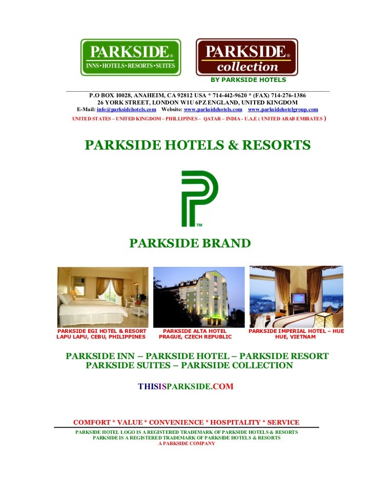 Parkside Hotels Resorts Brand