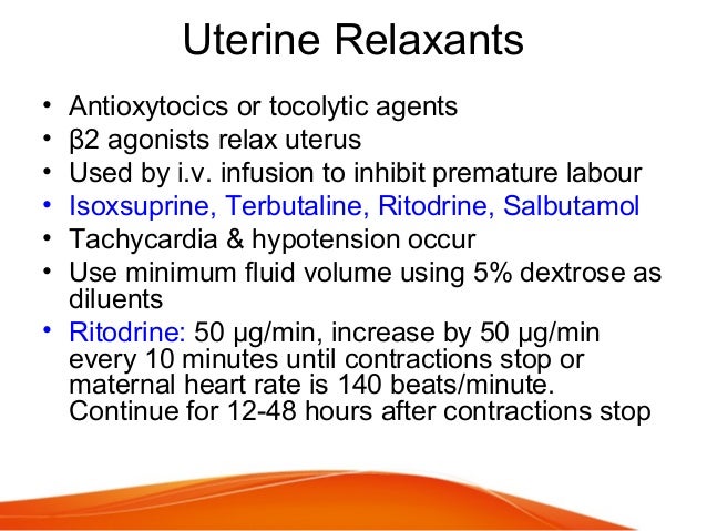Terbutaline Sulfate To Stop Contractions