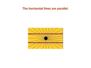The horizontal lines are parallel.
 