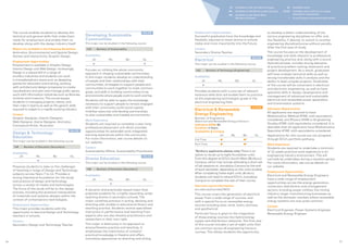 JO Available on the Joondalup Campus
ML Available on the Mount Lawley Campus
BU Available on the South West
(Bunbury) Campus
OL Available online
OLOC Available online with an on-campus
attendance requirement
+ Cross Campus attendance requirement
to develop a better understanding of the
various engineering disciplines on offer and
the flexibility, if desired, to switch to another
engineering discipline/course without penalty
after the first year of study.
The course focuses on the development of
knowledge and skills relevant to professional
engineering practice and, along with a sound
theoretical base, includes strong elements
of practical problem‑solving, teamwork and
project development. As a result, graduates
will have multiple technical skills as well as
strong transferable skills in analysis and the
ability to lead complex projects. Graduates
of the course will be conversant in electrical
and electronic engineering, as well as have
specialist skills in design, development and
management of advanced and sustainable
electrical and renewable power generation
and transmission systems.
Admission Requirements
All applicants are required to have
Mathematics: Method ATAR, with equivalents
considered, and Physics ATAR or Engineering
Studies ATAR, with equivalents considered. It is
desirable that all applicants have Mathematics:
Specialist ATAR, with equivalents considered.
Applications for this course are not accepted
through ECU’s portfolio pathway.
Work Experience
Students are required to undertake a minimum
of 12 weeks practical work experience in an
engineering industry environment. This will
normally be undertaken during a vacation period.
For more information, see course details on
our website.
Employment Opportunities
Electrical and Renewable Energy Engineers
have a wide range of employment
opportunities across the energy generation,
conversion, distribution and management
sectors, including power utilities, the mining
industry, larger manufacturing businesses as
well as the domestic markets where renewable
energy systems are now quite common.
Careers
Electrical Engineer, Power Systems Engineer,
Renewable Energy Engineer
Employment Opportunities
Successful graduates have the knowledge and
flexibility required to teach drama in schools
today and more importantly into the future.
Careers
Secondary Drama Teacher
Electrical
MAJOR
This major can be studied in the following course:
Y62 - Bachelor of Technology (Engineering)
Availability
JO ML BU OL
●
Provides students with a core set of relevant
technical skills that will enable them to practice
at the engineering technologist grade in the
electrical engineering field.
Electrical  Renewable
Energy Engineering
COURSE
Bachelor of Engineering
(Electrical and Renewable Energy) Honours
Indicative ATAR: 82
Duration: 4 Years
Availability  Campus
JO ML BU OL
Full-Time ●  ●*
Part-Time ●  ●*
*Bunbury applicants please note: There is an
option to study up to eight foundation units
from this degree at ECU’s South West (Bunbury)
Campus, which may include attending a short set
of lab sessions at Joondalup Campus by the end
of each semester, depending on the units studied.
After completing these eight units, Bunbury
students will need to attend ECU’s Joondalup
Campus to complete the rest of their course.
See more course information:
ecu.edu.au/courses/W21
This course covers the generation of electrical
power from a wide range of sources, and
with a special focus on renewable energy
sources including solar, wind, hydro, biomass
and geothermal.
Particular focus is given to the integration
of these energy sources into hybrid energy
supply and distribution networks. The first year
of this course includes a set of eight units that
are common across all engineering honours
courses. This allows students the opportunity
Developing Sustainable
Communities
MAJOR
This major can be studied in the following course:
C55 - Bachelor of Sustainability
Availability
JO ML BU OL
● ●
Focuses on utilising the whole community
approach in shaping sustainable communities.
In this major students develop an understanding
of people and their relationships with their
communities, strategies to support people and
communities to work together to meet common
goals, and skills in building communities to be
environments where people want to work and live.
Students will be able to apply the knowledge
necessary to support people to remain engaged
with their community, build social capital,
mobilise resources and develop partnerships
to plan sustainable and liveable environments.
Work Experience
Students are required to complete a year-long
professional placement unit which provides
opportunities for extended work integrated
learning experiences within the community.
For more information, see course details on
our website.
Careers
Sustainability Officer, Sustainability Practitioner
Drama Education
MAJOR
This major can be studied in the following course:
Y68 - Bachelor of Education (Secondary)
Availability
JO ML BU OL
●
A dynamic and practically-based major that
prepares students for a highly rewarding career
teaching drama in secondary schools. The
major combines practice in acting, devising and
directing with studies in educational theory and
teaching practice. Students receive specialised
instruction in performance and teaching from
experts who are also theatre practitioners and
researchers in their own right.
This major is distinctive in its approach to
drama/theatre practice and teaching. It
emphasises the importance of content/
practical knowledge in theatre and offers
innovative approaches to directing and acting.
The course enables students to develop the
technical and general skills that make them
ready for employment and enable them to
develop along with the design industry itself.
Majors are available in the following disciplines:
Animation, Environmental and Spatial Design,
Games and Interactivity, Graphic Design
Employment Opportunities
Employment is available in Graphic Design,
Interior Design and Web Design. Increasingly,
Design is a valued skill in a range of
ancillary industries and students can work
in transdisciplinary areas such as designing
games for education and training, working
with architectural design companies to create
visualisations and plan and manage public space,
work with information industries such as libraries,
archives and museums. The course equips
students in managing projects, clients, and
their roles in teams as well as the generic skills
required to adapt to a rapidly evolving industry.
Careers
Graphic Designer, Interior Designer,
Web Designer, Game Designer, Animator,
Conceptual Artist, Illustrator
Design  Technology
Education
MAJOR
This major can be studied in the following course:
Y68 - Bachelor of Education (Secondary)
Availability
JO ML BU OL
●
Prepares students to take on the challenges
of teaching a range of Design and Technology
subjects across Years 7 to 12. Provides a
strong theoretical foundation for the study
and practice of design and technology
across a variety of media and technologies.
The focus of the study will be on the design
process, including the practical manipulation
of materials and systems designs within the
context of contemporary technologies.
Employment Opportunities
This major provides students with the
opportunity to become Design and Technology
teachers in schools.
Careers
Secondary Design and Technology Teacher
5756
 