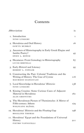 The Historians Craft In The Age Of Herodotus Nino Luraghi | PDF