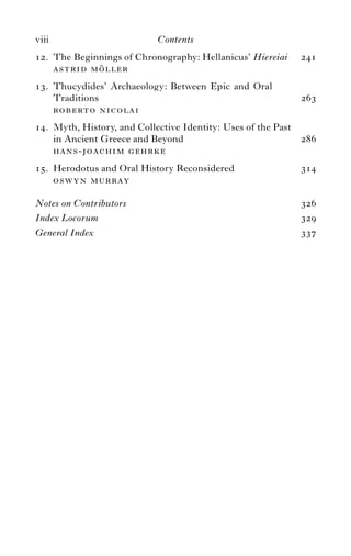 The Historians Craft In The Age Of Herodotus Nino Luraghi | PDF