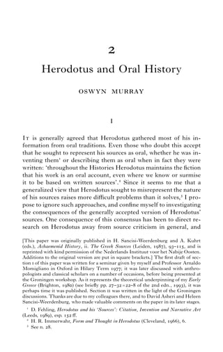 The Historians Craft In The Age Of Herodotus Nino Luraghi | PDF
