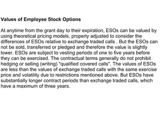Vested Contract Model Employee Stock Options advanced concepts | PPT