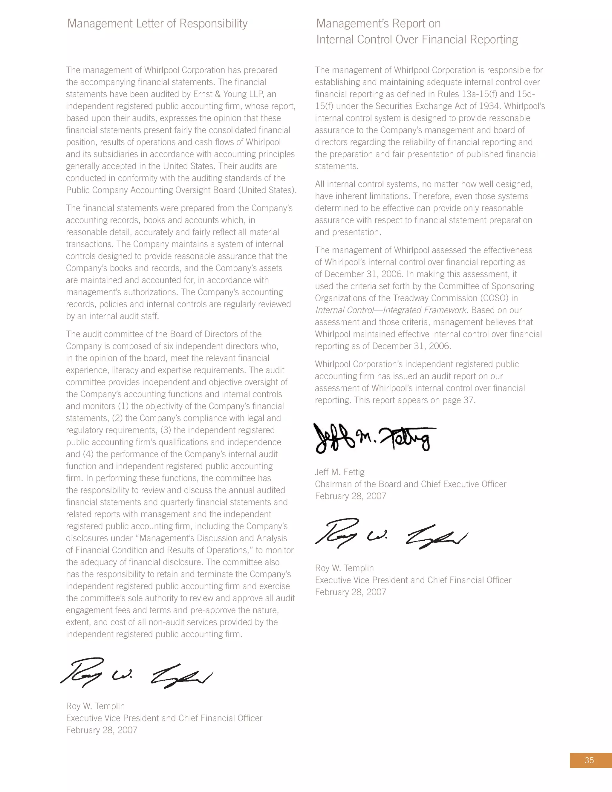 whirlpool Annual Report2006