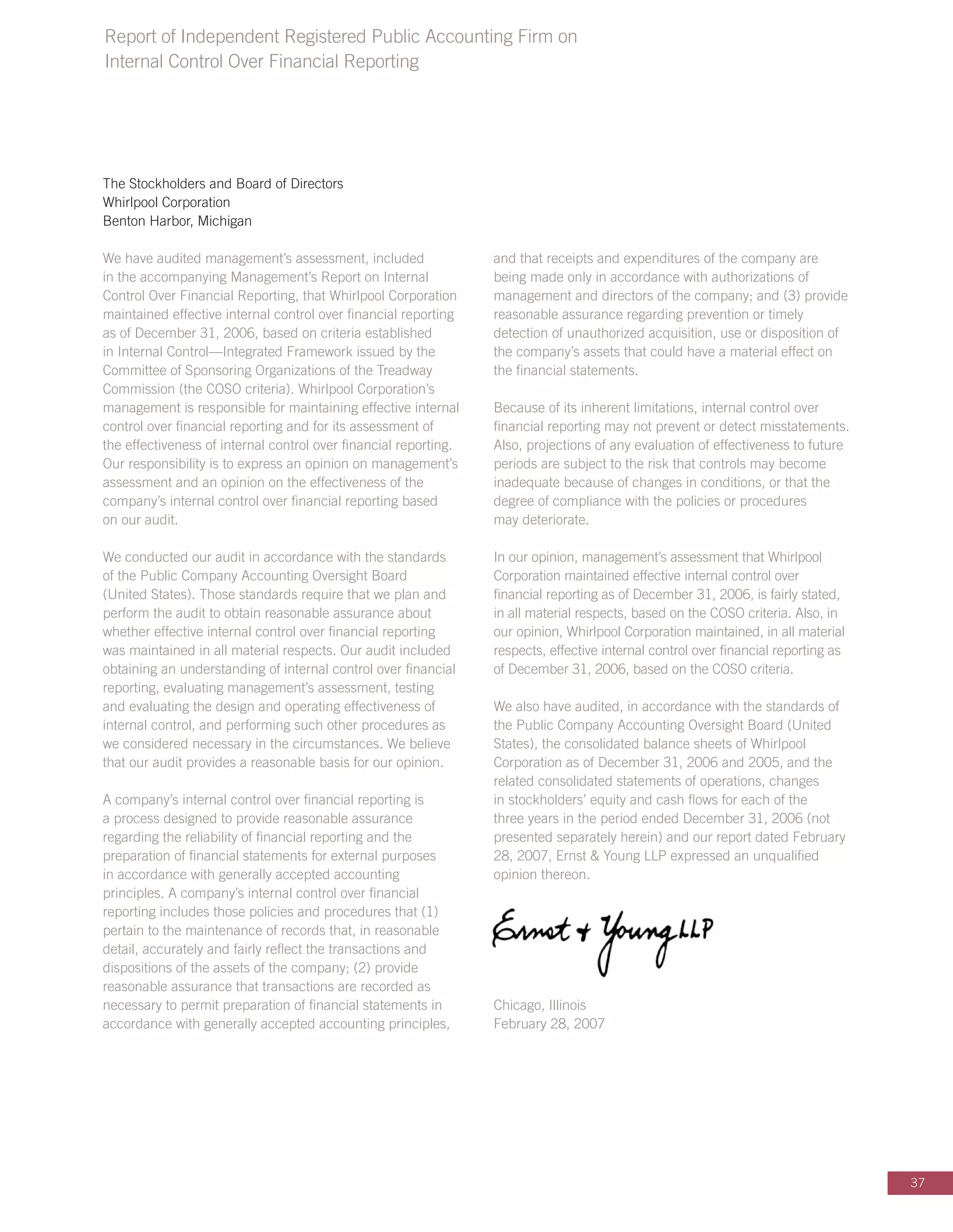 whirlpool Annual Report2006