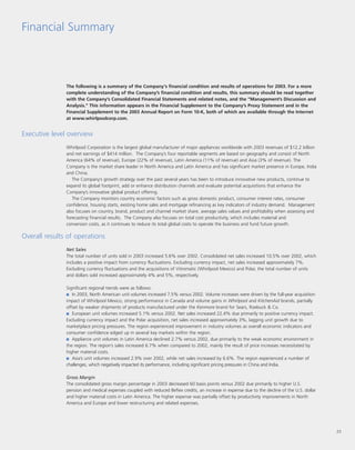 whirlpool Annual Report2003