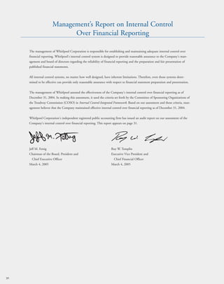 whirlpool Annual Report2004