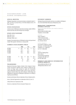 whirlpool Annual Report2000