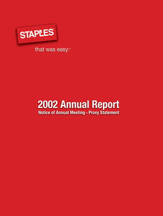 staples Annual Report 2002