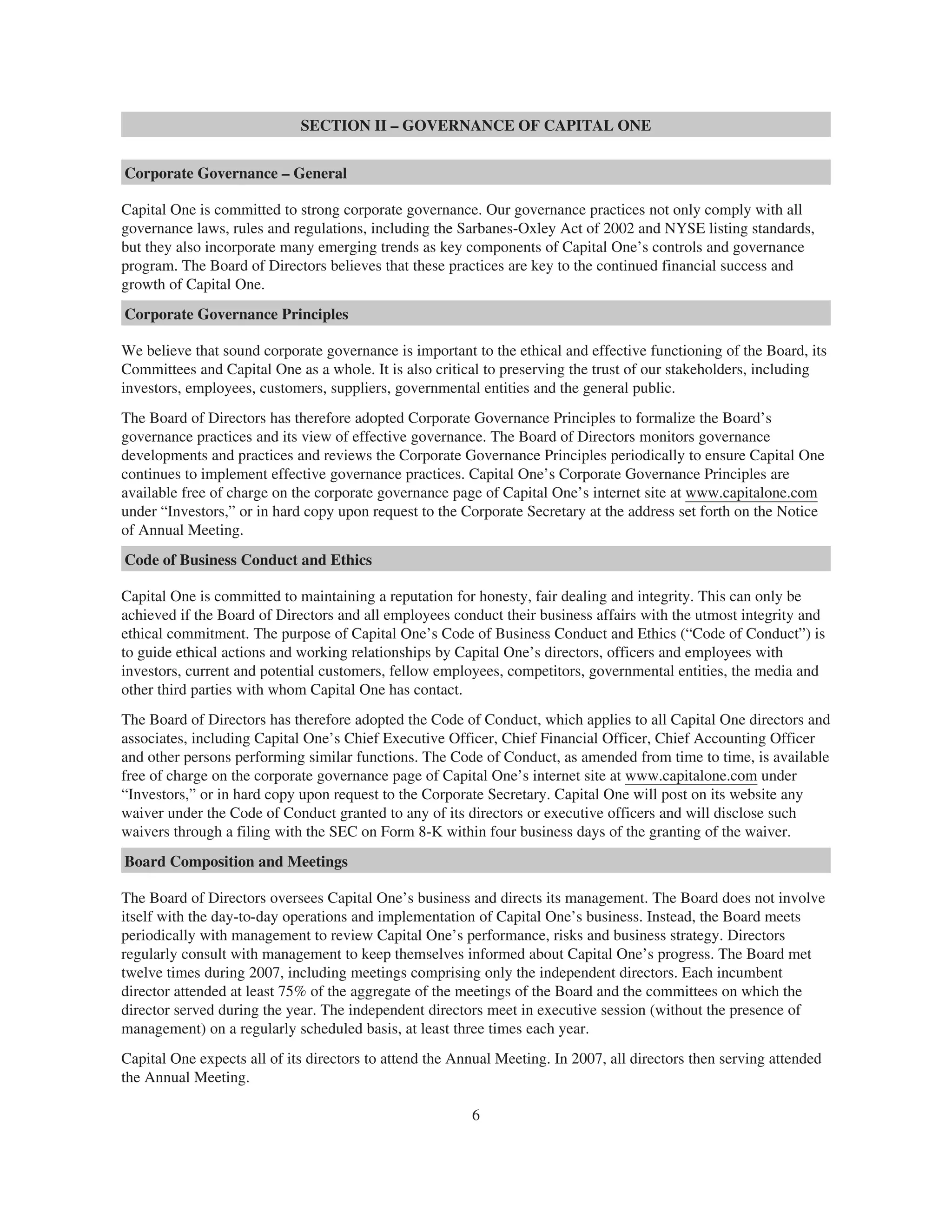 capital one 2008 Proxy Statement