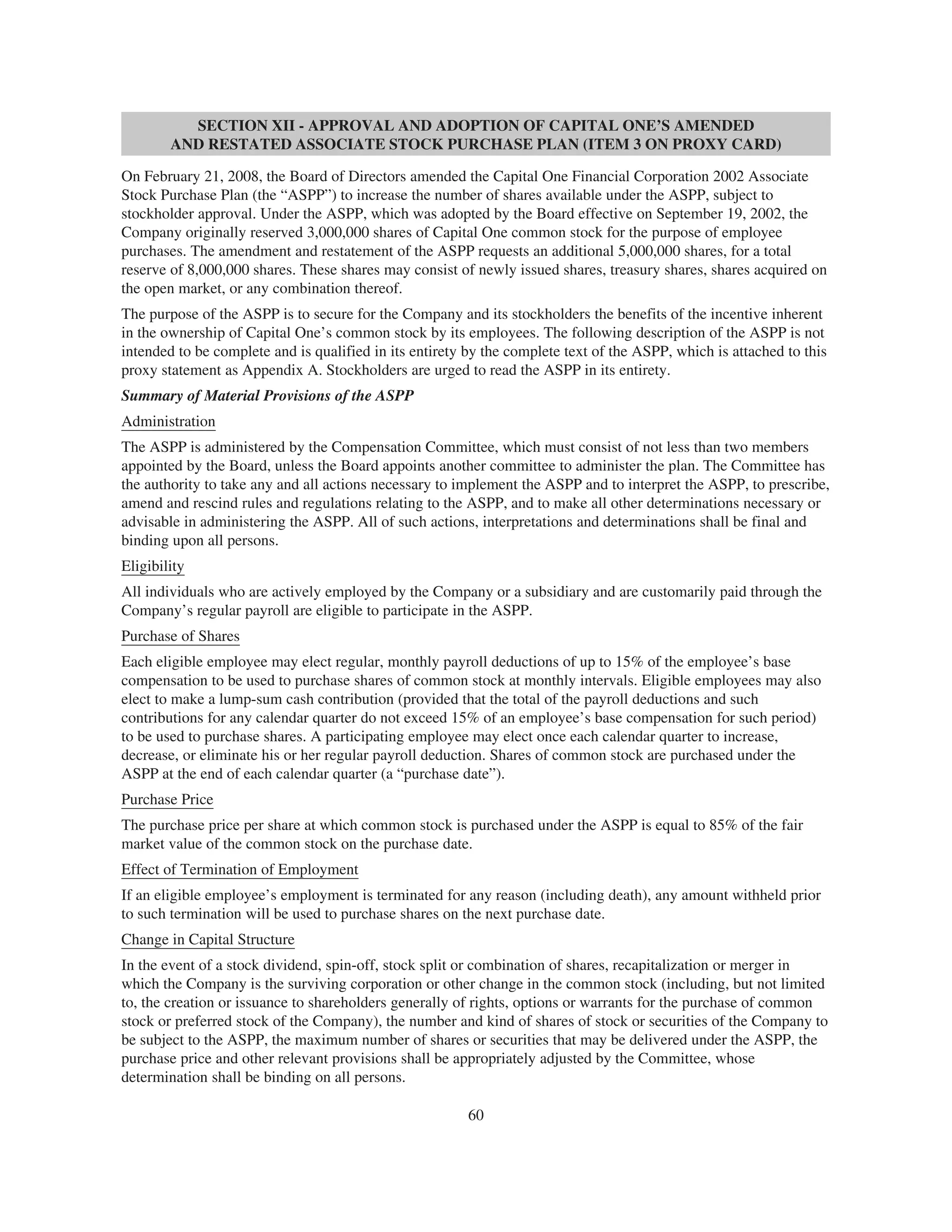 capital one 2008 Proxy Statement