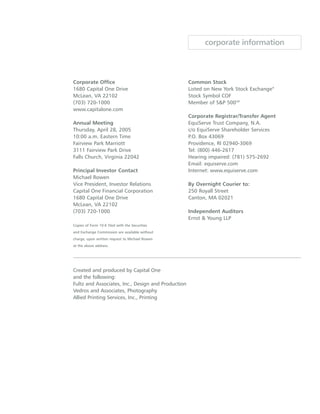 capital one  Annual Report2004