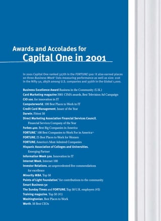 capital one  Annual Report2001