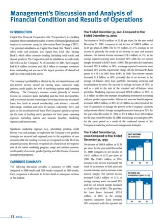 capital one  Annual Report2001