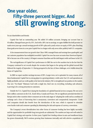 capital one  Annual Report2001
