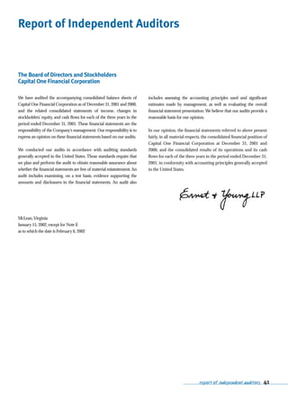 capital one  Annual Report2001