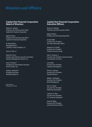 capital one  Annual Report2001