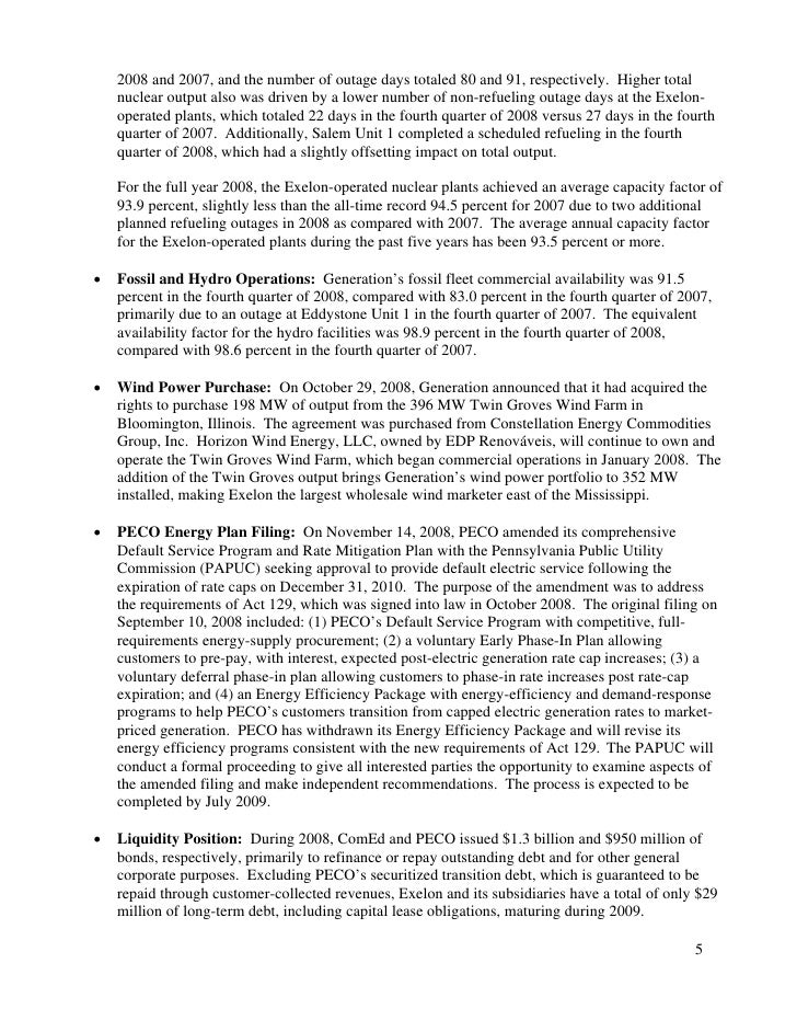 Exelon generation company llc