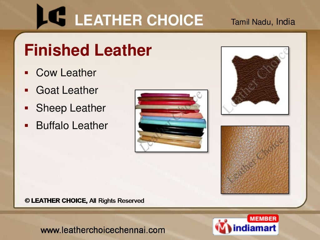 Finished Leather And Leather Goods by Leather Choice, Chennai, Chennai