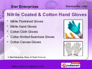 Unique Udyog Pune                       Maharashtra, India


Nitrile Coated & Cotton Hand Gloves
 Nitrile Flocklined Glov...