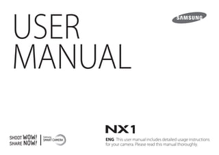 USER
MANUAL
ENG This user manual includes detailed usage instructions
for your camera. Please read this manual thoroughly.
 
