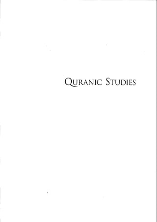 QuRANIC STUDIES
 