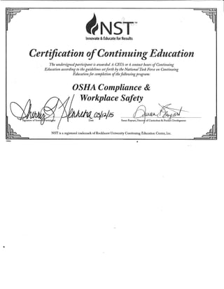 OSHA Compliance & Workplace Safety