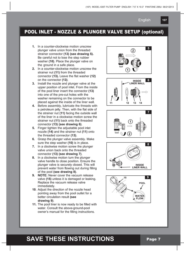 Krystal Clear Model 635T filter Pump Manual PDF