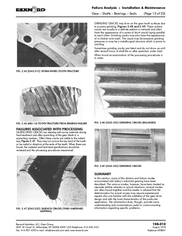 failureanalysisgears,shafts,bearings,sealsmaintenancemanual