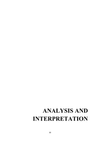 ANALYSIS AND
INTERPRETATION

    30
 