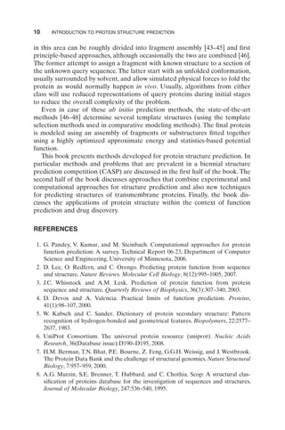 Introduction To Protein Structure Prediction Methods And Algorithms ...