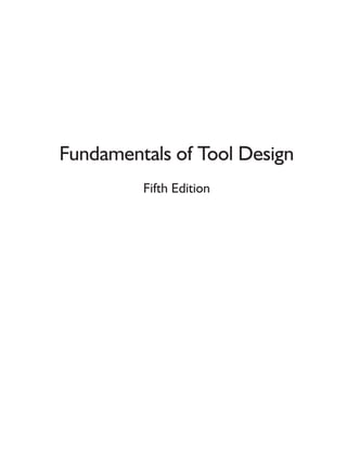 Fundamentals of tool design 5th Ed 5th ed Edition Spitler | PDF