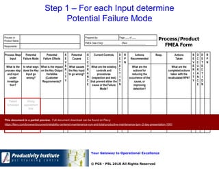 Reliability Centered Maintenance (RCM) and Total Productive Maintenance ...