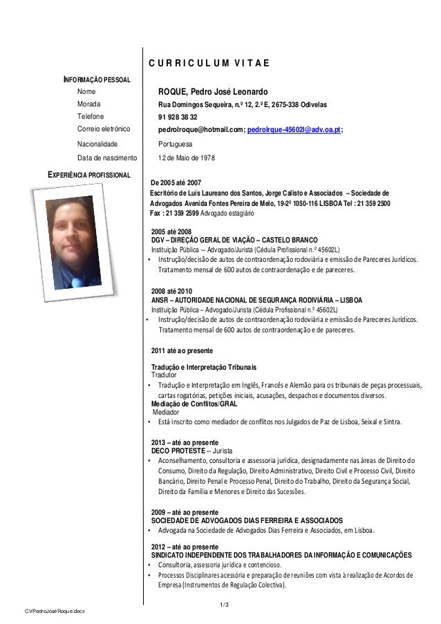 Tradutor curriculum vitae image
