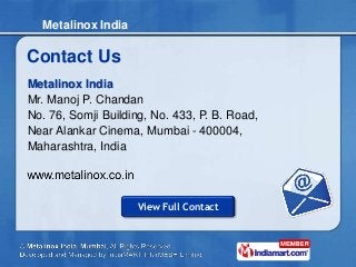 Nickel Products by Metalinox India  Mumbai Mumbai